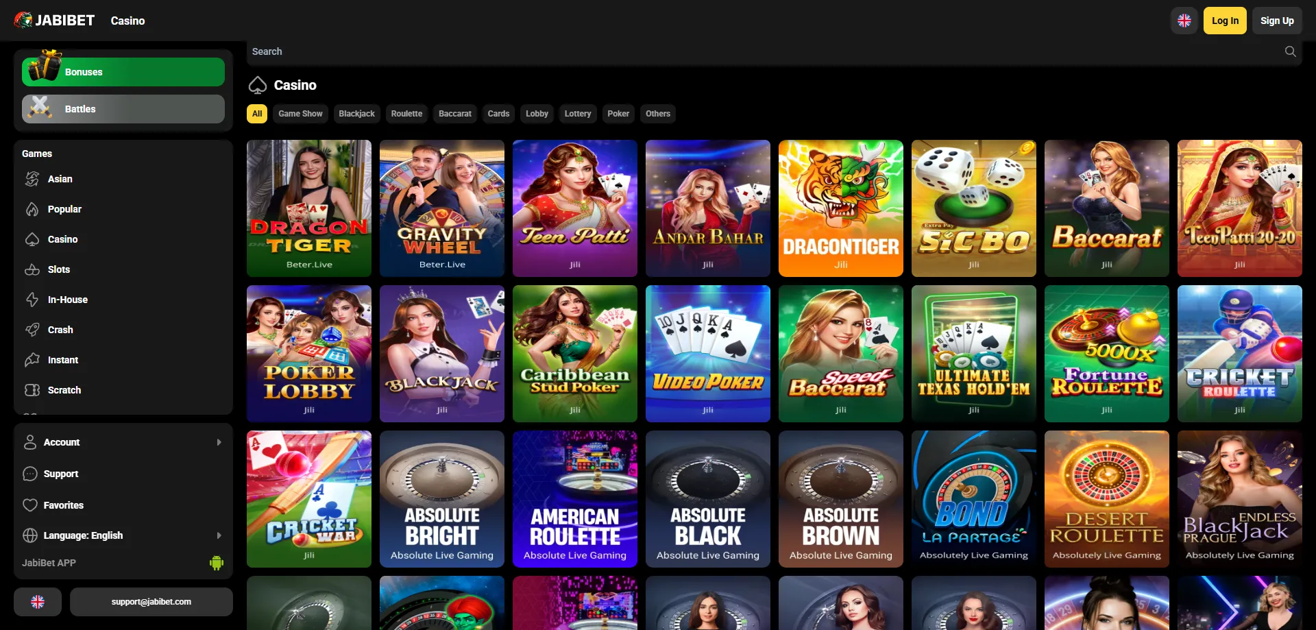 Jabibet live casino — real dealers streaming in HD for Bangladesh players